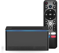 X6 Android 11 Smart TV Box Amlogic S905Y4 4K Media Player LPDDR4 2GB EMMC 16GB avec slot SATA6 HDD 2.4G/5G bi-bande WiFi BT4 VP9 H.265 décodage avec télécommande