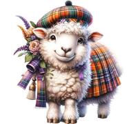 x6 Autocollants en vinyle Moutons Écossais, Couvre-marques, 70 mm Quantité : 6, Idéal pour téléphone, tasses et mugs, scrapbooking et plus, Autocollants imperméables vibrants, Graphiques d'animaux de