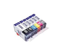 - x6 Cartouches Canon PGI 520 CLI 521 5+1 Grise Compatibles (1 Noir XL, 1 Noir, 1 Cyan, 1 Magenta, 1 Jaune, 1 Gris)