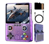 X6 Console De Jeux Portable, 10000+ Jeux Console Portable, 3,5 Pouces OCA IPS Écran Émulateur Emulateur Console, Double Joystick 3D Prend en Charge 11 Types De Simulateurs, Extension De Carte TF