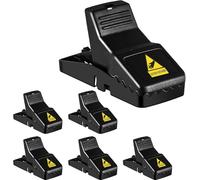 X6 Piege A Rat Ou Piege A Souris. Pièges Réutilisables Haute Résistance Pour Souris Et Rats - Puissants Et Efficaces, Lavables Pour Intérieur Et Extérieur - Robustes Et Faciles À Utiliser Avec Un Desi