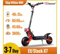 X7/X7PRO 3600W Scooter électrique 60-65 km/h 3600W double moteur Escooter 11 pouces 48V 21Ah 45-60km kilométrage Scooter électrique pliable 3600W 48V 21AH X7PRO