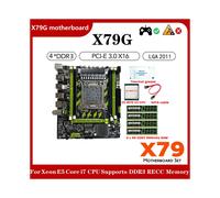 X79G LGA2011 Motherboard+E5 2670 V2 CPU+4X4G DDR3 RAM+Thermal Grease+SATA Cable Support M.2 NVME PCIE X16 USB2.0 SATA3.0