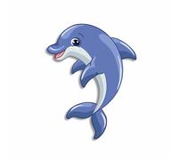 x8 Autocollants Dauphin pour décoration murale, couverture de marques, tasses et gobelets, pare-chocs de voiture, douche et carrelage, toilettes, ordinateur portable et plus - Autocollants en vinyle