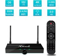 X88 4G Lte TV Box Android 9.0 2GB RAM 16GB Google Voice Assistant RK3328 4K Quad Core avec carte SIM réglementation australienne