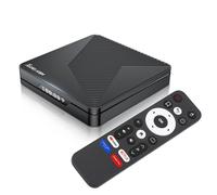 X88 8K TV Box Android 14.0, 2025 Boîtier TV Android 4G RAM 64G ROM Chipset S905X5M Compatible Dolby Vision, Wi-Fi6 HDR10 BT5.0 HDMI 2.1 Ethernet 10/100M LAN 3D HD Android TV Box Smart Noir
