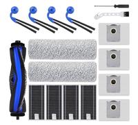 X9 Accessoires pour aspirateur Ecovacs Deebot X9 Pro Omni/X11 Pro Omni/T80S Omni,1 brosse principale, 2 rouleaux de lingettes,4 brosses latérales,4 filtres HEPA,4 sacs à poussière,1 outil de nettoyage
