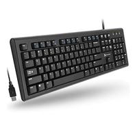 X9 Performance Clavier filaire - Clavier d'ordinateur USB filaire, recouvert de zéolite de zinc argenté - Clavier USB pour ordinateur portable avec câble de 1,5 m - Clavier d'ordinateur filaire pour