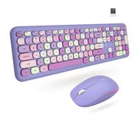 X9 Performance Combo clavier et souris colorés - Connectivité sans fil 2,4 G - Transformez votre espace avec un joli ensemble clavier et souris sans fil (110 touches/18 raccourcis) - pour