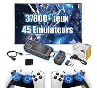 X9 Pro Console de Jeux Rétro Console Retro Gaming,37800+ Jeux 45 émulateurs,Système Emuelec 4.3,Recherche de Jeux,4K Game Stick pour TV avec manettes sans Fil 2.4Ghz,Plug and Play Jeux vidéo (64G)
