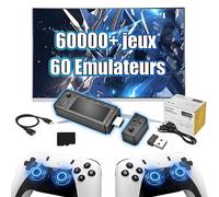 X9 Pro Console de Jeux Rétro Console Retro Gaming,60000+ Jeux 60 émulateurs,Système Emuelec 4.3,Recherche de Jeux,4K Game Stick pour TV avec manettes sans Fil 2.4Ghz,Plug and Play Jeux vidéo (256G)