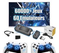 X9 Pro Console de Jeux Rétro Console Retro Gaming avec Poignée Rechargeable,60000+ Jeux 60 Émulateurs,Système Emuelec 4.3,Recherche Jeux,Console de Jeu Portable,Plug & Play Jeux vidéo pour TV (256G)