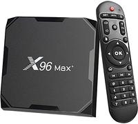 X96 Max Plus Smart TV Box 4 Go 32 Go Android 9.0 Amlogic S905X3 Quad Core Media Player, prend en charge 4K/3D/2.4 & 5G WiFi/BT 4.0/HDMI 3.0 LAN avec télécommande