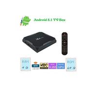 X96 Max TV Box Android 8.1 4+64G, 4K Boîtier Numérique et Intelligent pour la Télévision avec Télécommande