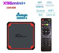 X96 mini plus Android 9.0 Smart TV Box 1 Go 8 Go Amlogic S905W4 Quad Core 4K lecteur multimédia 2.4G & 5G Wifi Google Youtube