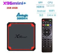 X96 mini plus Android 9.0 Smart TV Box 2 Go 16 Go Amlogic S905W4 Quad Core 4K lecteur multimédia 2.4G & 5G Wifi Google Youtube