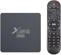 X96Q PRO boitier IPTV (Nouvelle génération) Multimédia de Diffusion en continu 2Go/16Go Lecteur x96mini Smart TV Box WiFi, avec Allwinner H313, TV Box Android 10.0 Prend en Charge 4K HD, H256