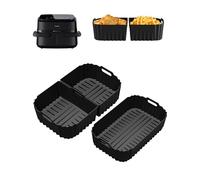 Xaarmonex Moule en silicone Accessoires pour friteuse à air chaud pour Philips Airfryer Série 1000, Ensemble de 3 pièces, Noir, Rectangulaire, Anti-adhésif, Sans BPA, Panier flexible, 7,1 L (NA154/00)