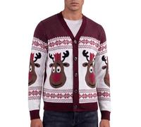 Xact Cardigan de Noël à Boutons pour Homme Rudolf Le Renne