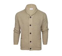 Xact Cardigan Homme en Tricot Gaufré avec Col Châle, Mélange de Laine (Waffle - Natural Twist) M