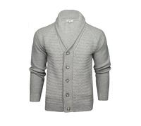 Xact Cardigan pour Homme avec Col Châle et Devant en Tricot Câblé