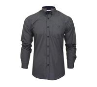 Xact Chemise à Carreaux Vichy à Manches Longues pour Hommes, col boutonné, Coupe régulière (Grey/Navy) M