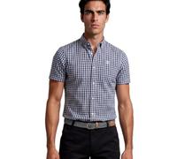 Xact Chemise à Carreaux Vichy en Coton pour Hommes à Manches Courtes