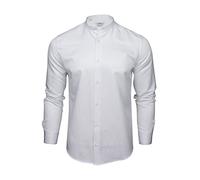 Xact Chemise à col Mao/Bande en Tissu Chevron pour Hommes à Manches Longues - Coupe régulière