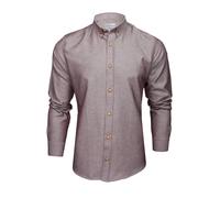 Xact Chemise Chambray Col Boutonné Hommes, Manches Longues, Coupe Slim