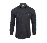 Xact Chemise en Denim de 6,6 oz pour Hommes à Manches Longues (Black Denim) XXL