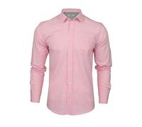 Xact Chemise en Lin à Manches Longues pour Hommes (Pink) L