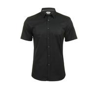 Xact Chemise en popeline extensible pour homme à manches courtes, coupe ajustée