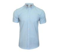 Xact Chemise Oxford à Manches Courtes pour Homme avec col boutonné