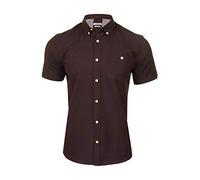 Xact Chemise Oxford à Manches Courtes pour Homme avec col boutonné