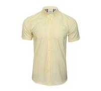 Xact Chemise Oxford à Manches Courtes pour Homme avec col boutonné (Yellow) L