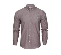 Xact Chemise Oxford à Manches Longues avec col boutonné pour Homme (Light Burgundy) M