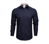 Xact Chemise Popeline Col Boutonné Hommes, Manches Longues, Coupe Régulière