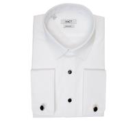 Xact Chemise de Smoking Formelle pour Hommes avec Poignets Doubles - Boutons de Manchette Inclus (White - Standard Collar - Black Buttons) 39