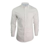 Xact Chemise Unie Oxford pour Homme, Col sous le Bouton, Manches Longues