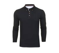 Xact Polo Manches Longues pour Homme, 100% Coton Piqué, Coupe Slim