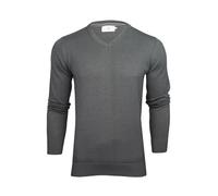 Xact Pull à col en V en Coton pour Homme (Dark Grey Marl) XXL