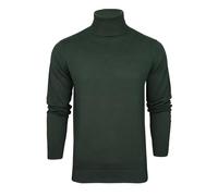 Xact Pull à Col Roulé Homme, 100% Coton Naturel Respirant, Pull Maille Fine Tricot Slim Fit Manches Longues, Pull Chaud Décontracté ou Élégant pour Automne Hiver (Dark Khaki) XXL