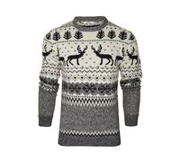 Xact Pull De Noël Hommes, Col Rond, Style Traditionnel Fair Isle Nordique