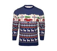 Xact Pull de Noël pour Homme avec Motif de Renne, Flocon de Neige et Cerf (Driving Home - Christmas Red) L