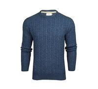 Xact Pull en Tricot câblé pour Homme en Coton Riche (Light Denim) L