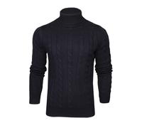 Xact Pull en tricot torsadé à col roulé pour homme