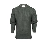 Xact Pull Homme en Tricot épais à Encolure Ras-du-Cou et Manches Raglan (Dark Charcoal Marl) M