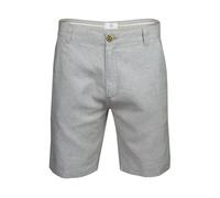 Xact Short Chino en Lin sur Mesure pour Homme, 23 cm, Coupe Classique (Grey (Linen)) 34
