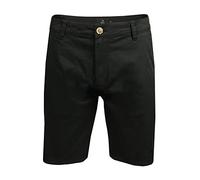Xact Short Chino Homme Coton Stretch Coupe Regular Fit Bermuda Été Casual Golf (Black) 34