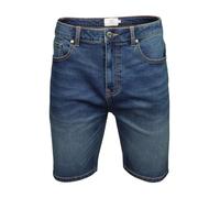 Xact Short Jean Homme Stretch Bermuda Coupe Droite 5 Poches Zip Été Casual Denim Regular Fit (Indigo Wash) 32